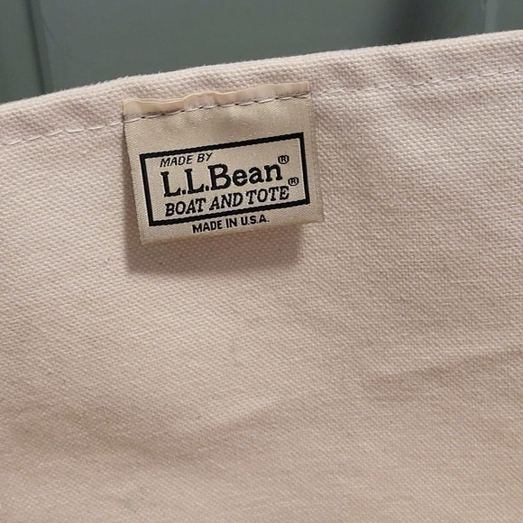 VTG LL Bean Boat And Tote & Sky Baby Light Blue XL Canvas Bag USA RARE - Picture 3 of 12